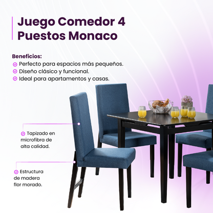 Juego de Comedor Monaco - 4 Puestos