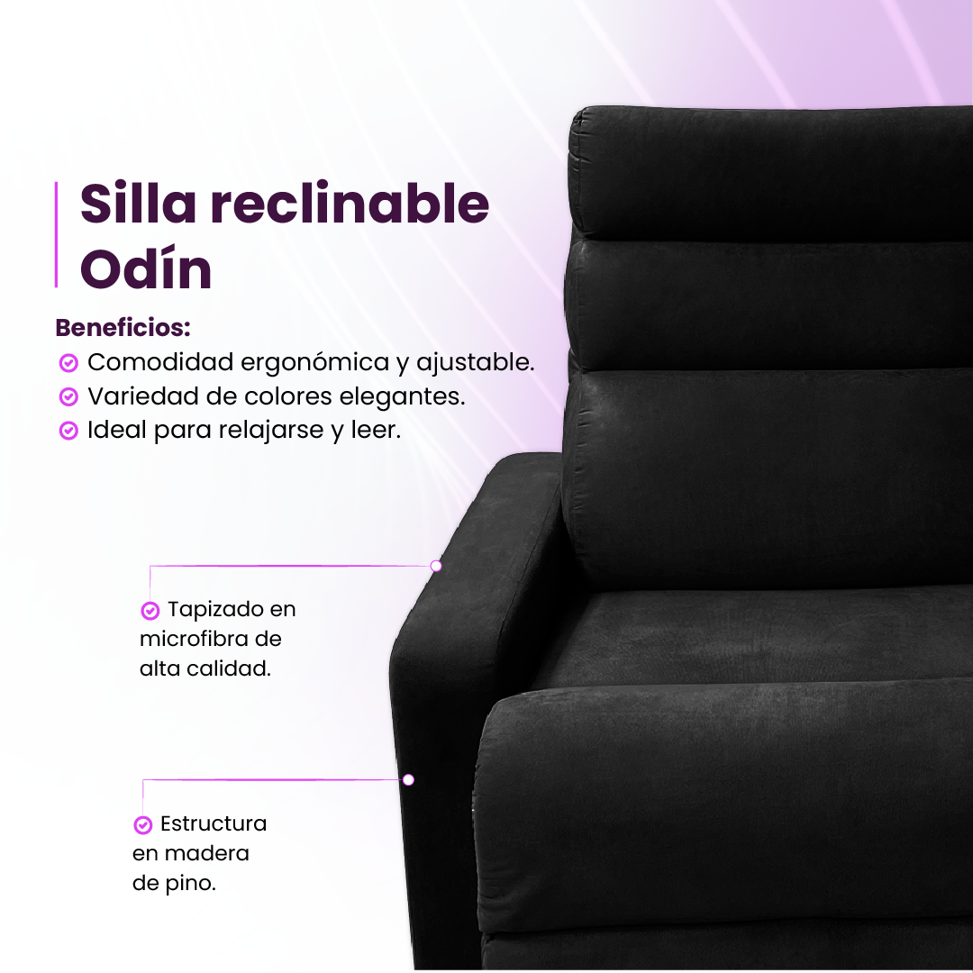 Silla Reclinable Odín - 5 Colores Disponibles