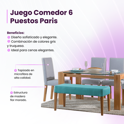 Juego de Comedor París - 6 Personas