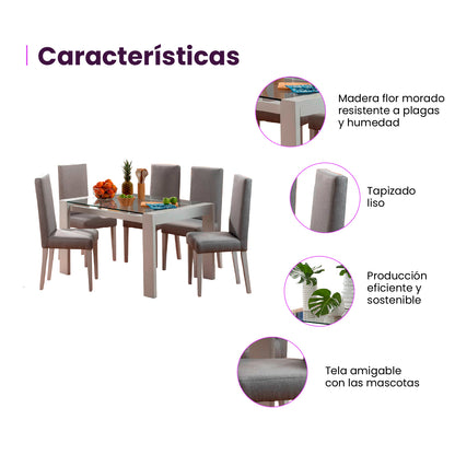 Juego de Comedor Rembrandt 6 Personas