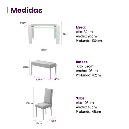 Juego de Comedor Rembrandt 6 Personas